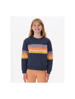 Dívčí mikina RIP CURL Melting Waves Crew -Dívčí tmavě modrá