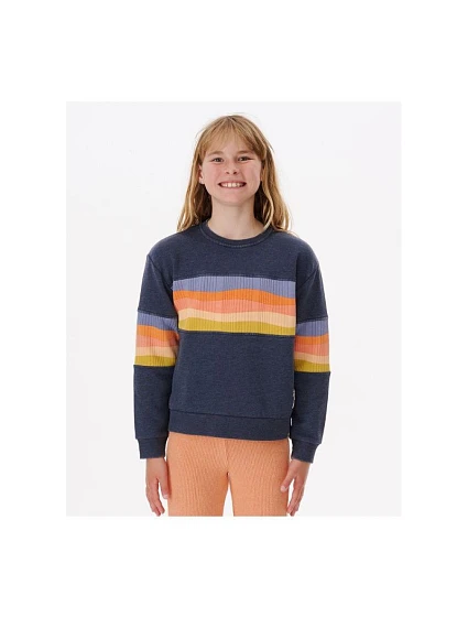 Dívčí mikina RIP CURL Melting Waves Crew -Dívčí tmavě modrá Dívčí mikina RIP CURL Melting Waves Crew -Dívčí tmavě modrá