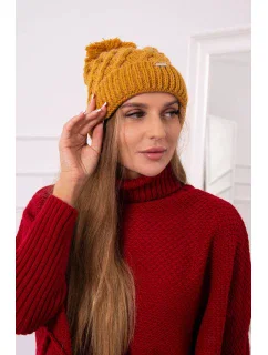 Fleecová čepice hořčicová model 18751361 - K-Fashion