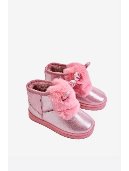 Dívčí Sněhové Boty S Kožešinou S Růžový Betty model 21605032 - Boto