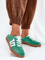 Tenisky Sportovní Obuv Semišová Zelená Vinceza 79517