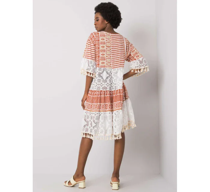 Šaty DHJ SK 13567.41P tmavě oranžová