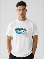 Tshirt męski oversize bawełniany z nadrukiem biały model 22216223 - FashionStreet Tshirt męski oversize bawełniany z nadrukiem biały model 22216223 - FashionStreet