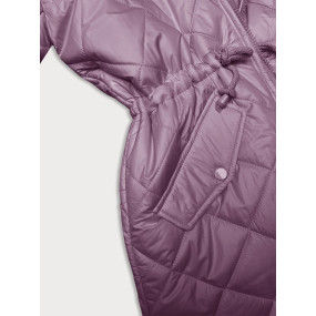 Růžová oboustranná dámská bunda prošívaná-kožísek (H-897-38)