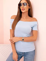 Dámská bavlněná blůza s výstřihem do V a potiskem bílá