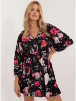 Sukienka DHJ SK  czarno czerwony model 20572067 - FPrice