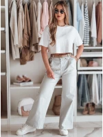 Dámské kalhoty se širokými nohavicemi MOBISKA modrá FashionStreet UY2619 Dámské kalhoty se širokými nohavicemi MOBISKA modrá FashionStreet UY2619