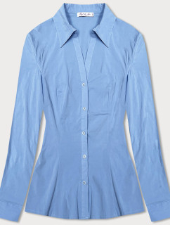 Světle modrá klasická košile s límečkem model 18584412 - Forget me not FASHION