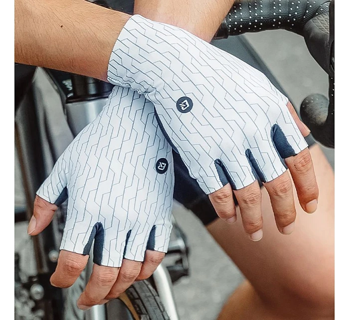 Silniční cyklistické rukavice Rockbros velikost: XL - bílo-černé