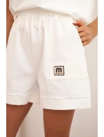 Dámská punto souprava s krátkým rukávem a model 21176902 šortkami ecru - K-Fashion Dámská punto souprava s krátkým rukávem a model 21176902 šortkami ecru - K-Fashion