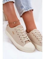 Dámské Textilní Tenisky Big Star RR274767 Béžové Dámské Textilní Tenisky Big Star RR274767 Béžové
