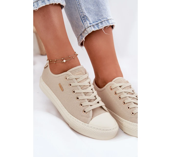 Dámské Textilní Tenisky Big Star RR274767 Béžové Dámské Textilní Tenisky Big Star RR274767 Béžové