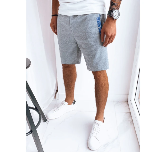 FashionStreet pánské světle šedé teplákové kraťasy SX2223