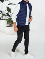 Pánská prošívaná tmavě modrá vesta Dstreet model 21991576 - FashionStreet Pánská prošívaná tmavě modrá vesta Dstreet model 21991576 - FashionStreet