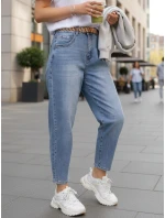 Dámské džínové kalhoty s páskem FashionStreet UY2883 Dámské džínové kalhoty s páskem FashionStreet UY2883