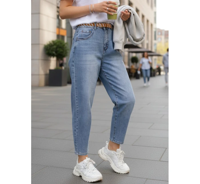 Dámské džínové kalhoty s páskem FashionStreet UY2883 Dámské džínové kalhoty s páskem FashionStreet UY2883