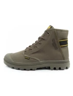 Palladium pánská sportovní obuv Pampa Hi Dare II kotníkové tenisky olivové barvy