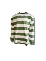 Taikan Everything Pruhovaná mikina s dlouhým rukávem Crew Green - 1306004.GRN