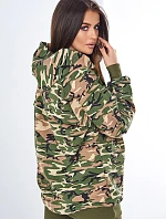 3dílná souprava Vřesoviště halenka, top a legíny khaki + zelená