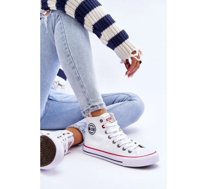 Dámské klasické vysoké tenisky Big Star model 21611832 Bílé - Big Star Shoes Dámské klasické vysoké tenisky Big Star model 21611832 Bílé - Big Star Shoes