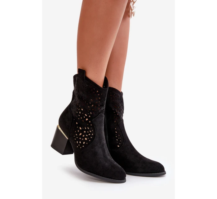 kotníčkové boty na podpatku z se na zip černé model 21667313 - Boto kotníčkové boty na podpatku z se na zip černé model 21667313 - Boto
