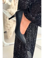 Kožené lodičky model 21821724 Černé - SERGIO LEONE Kožené lodičky model 21821724 Černé - SERGIO LEONE