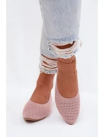 Síťované Textilní Baleríny Dámské Růžové model 22102858 - Boto Síťované Textilní Baleríny Dámské Růžové model 22102858 - Boto