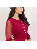 Dámská halenka RV BZ 5192.16 Bordó - Rue Paris Dámská halenka RV BZ 5192.16 Bordó - Rue Paris