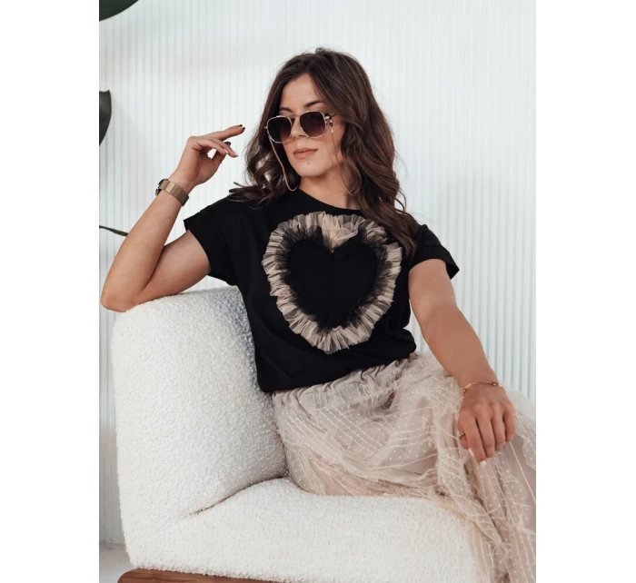 TICKER dámské tričko černé FashionStreet RY2344