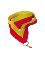 Stuha 11 mm - žlutá a červená