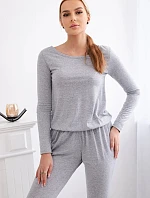 Viskózový overal do pasu šedý