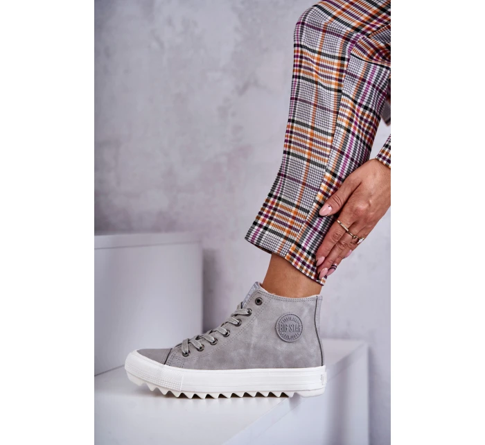 Dámské Tenisky Big Star Vysoké Zateplené Šedé model 21595899 - Big Star Shoes