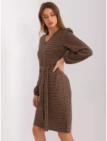 Sukienka LK SK model 21757226 camelowy - FPrice Sukienka LK SK model 21757226 camelowy - FPrice