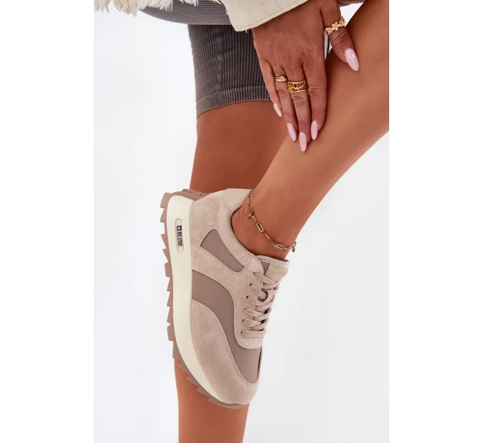 Dámské semišové tenisky na platformě Big Star HI-POLY SYSTEM – béžové Dámské semišové tenisky na platformě Big Star HI-POLY SYSTEM – béžové