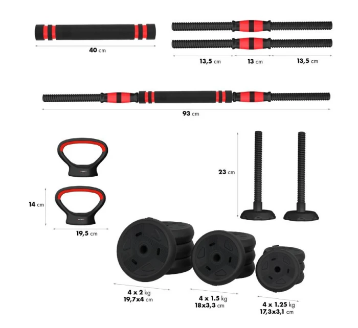 sada závaží a 20 kg model 21810782 - HMS sada závaží a 20 kg model 21810782 - HMS