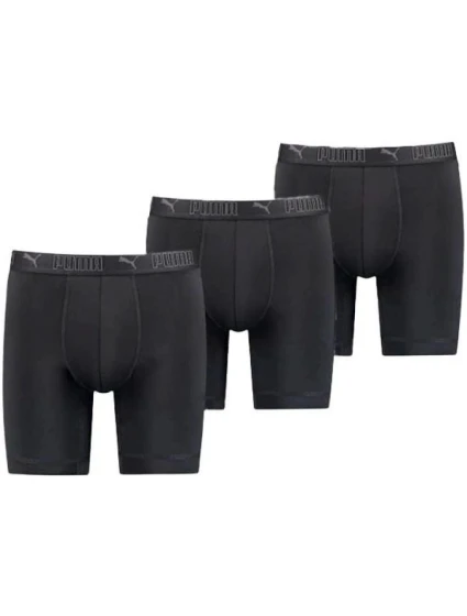 Pánské boxerky Puma Long 3-Pack černé pohodlné