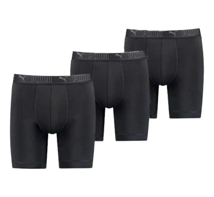 Pánské boxerky Puma Long 3-Pack černé pohodlné Pánské boxerky Puma Long 3-Pack černé pohodlné
