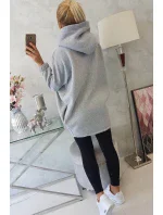 Šedá mikina s krátkým zipem