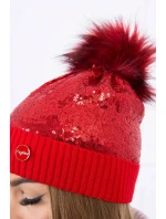 Čepice model 18747321 červená - K-Fashion Čepice model 18747321 červená - K-Fashion