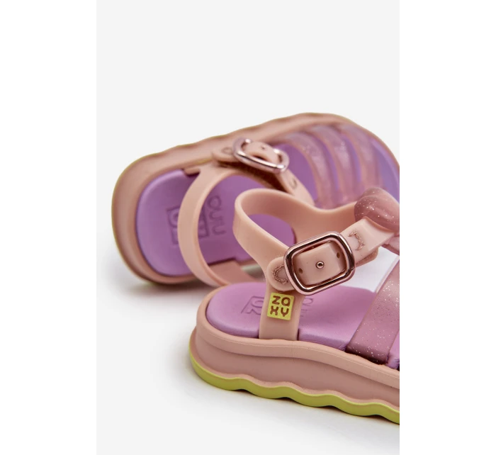dětské sandálky na suchý zip  fialové model 21661980 - Zaxy