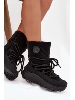 Dámské kožené sněhule na platformě Lee Cooper – černé Dámské kožené sněhule na platformě Lee Cooper – černé