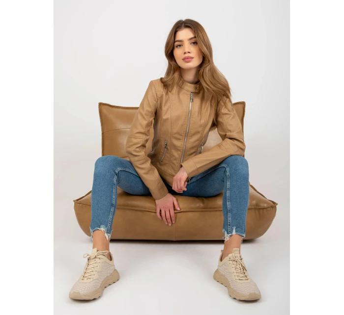 Dámská krátká bunda NM DE KR HX 2838.95P Hnědá velbloud - FPrice