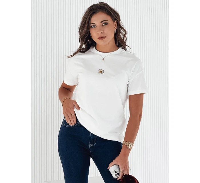 Dámské tričko FLORTA ecru FashionStreet RY2569