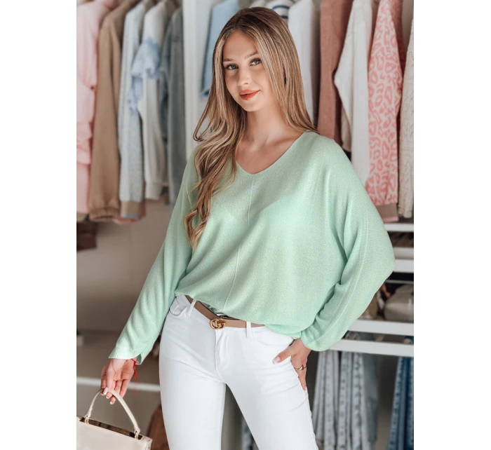 Dámský oversize svetr NORVAN mint FashionStreet MY2454