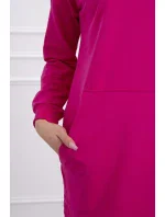 Šaty s kapucí fuchsiová
