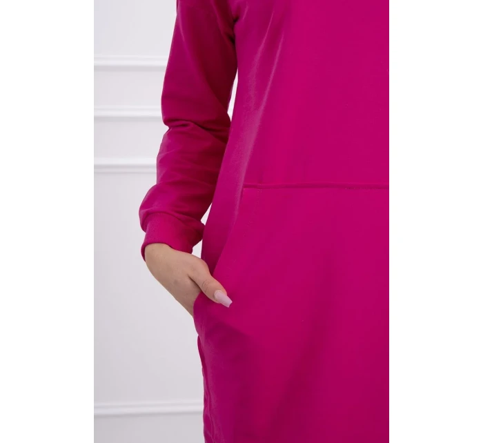 Šaty s kapucí fuchsiová