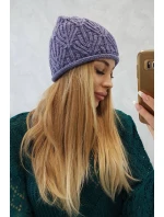 Dámská čepice Leaves K245 fialová