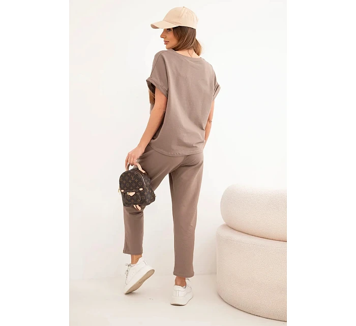 Bavlněný komplet halenka + kalhoty fango