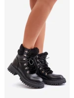 Zateplené kotníkové boty na zip z eko kůže černé Willatta Zateplené kotníkové boty na zip z eko kůže černé Willatta