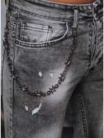 Šedé pánské džínové kalhoty Dstreet UX3644